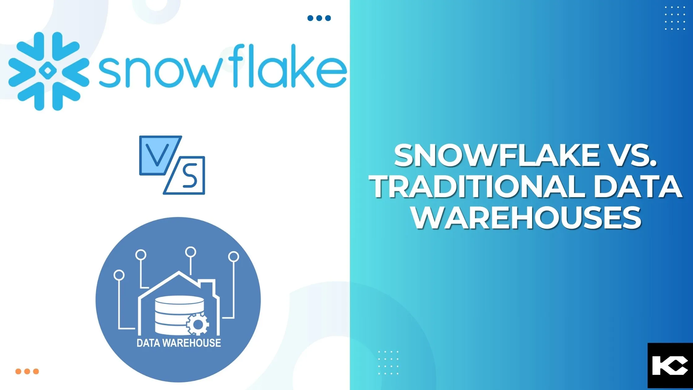 Snowflake vs. traditional data warehouse (Kizzy Consulting)