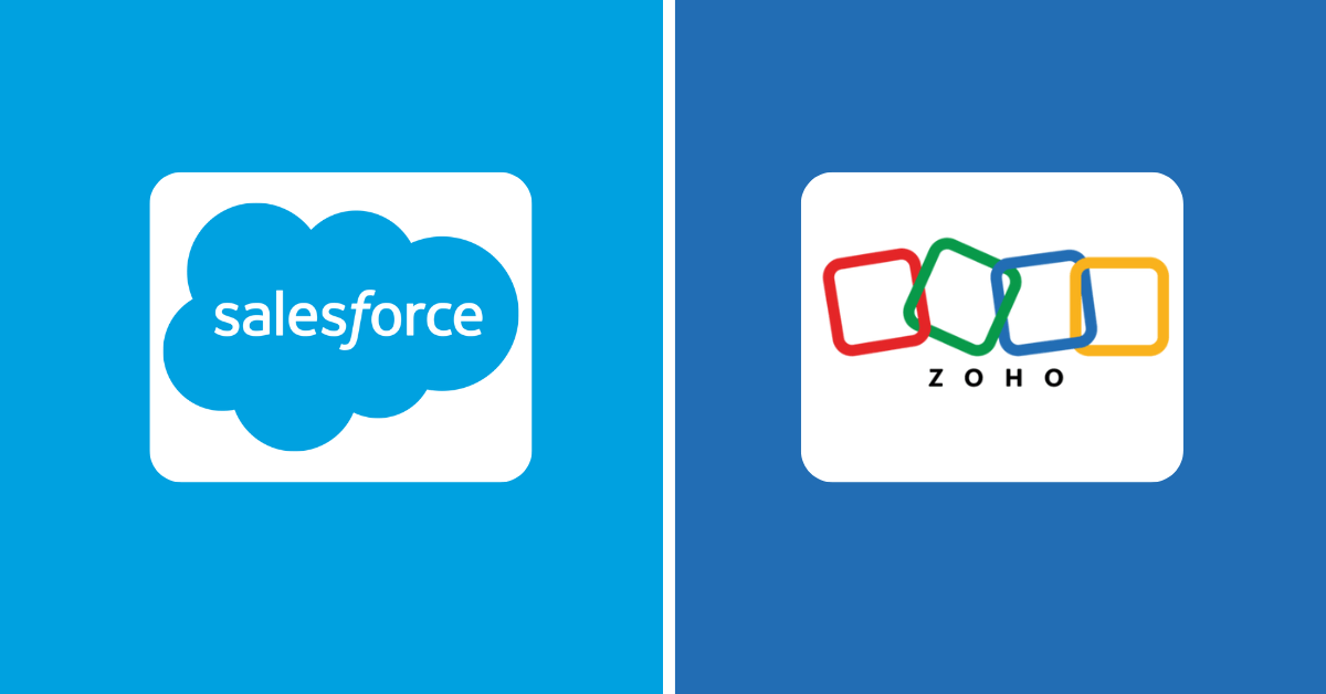 show logo of salesforce and zoho