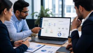 enterprise operations team reviewing an AI agent