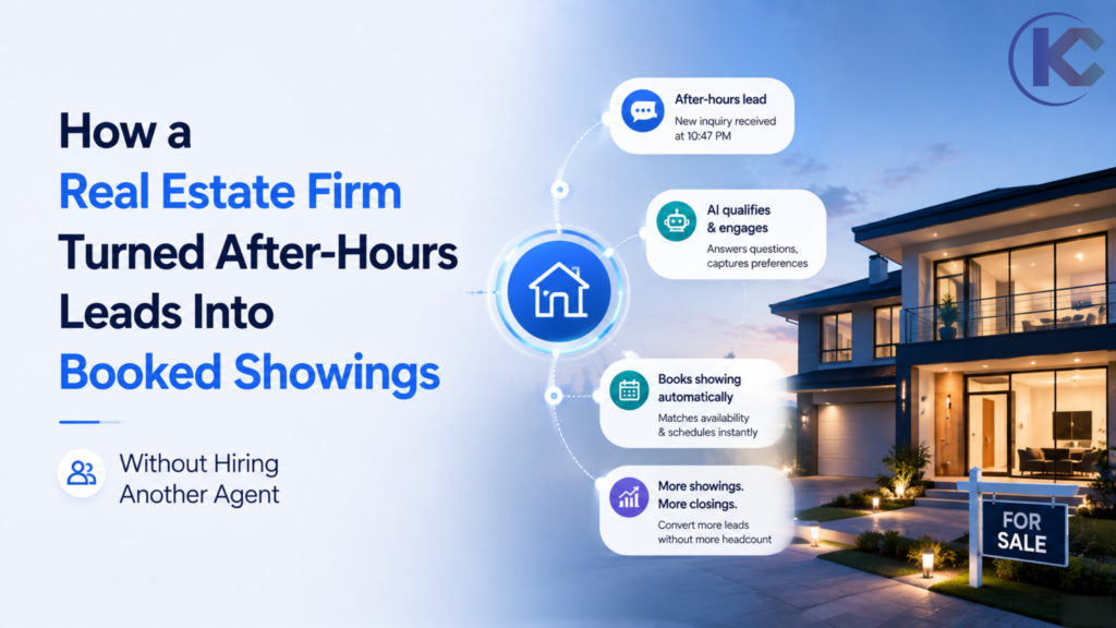 Real estate AI automation turning after-hours leads into booked property showings | Kizzy Consulting