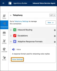 voice settings agentforce voice setup | Kizzy Consulting